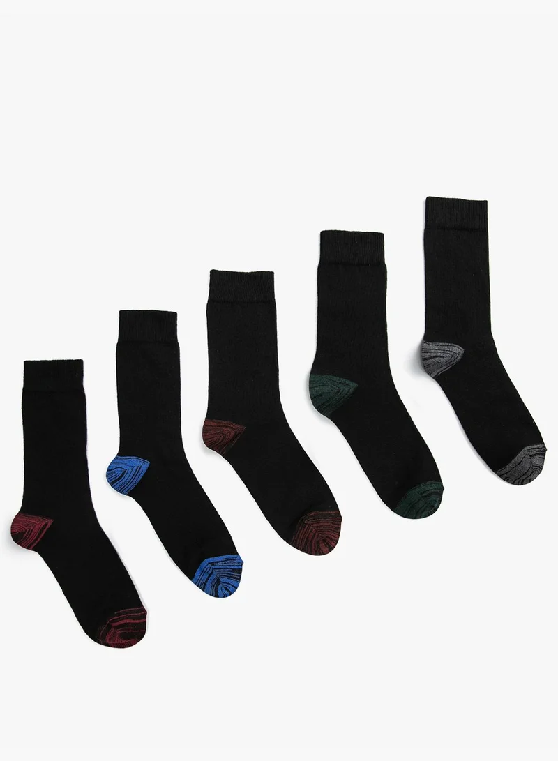 KOTON Basic Socket Socks Set 5-Pack Colour Detailed