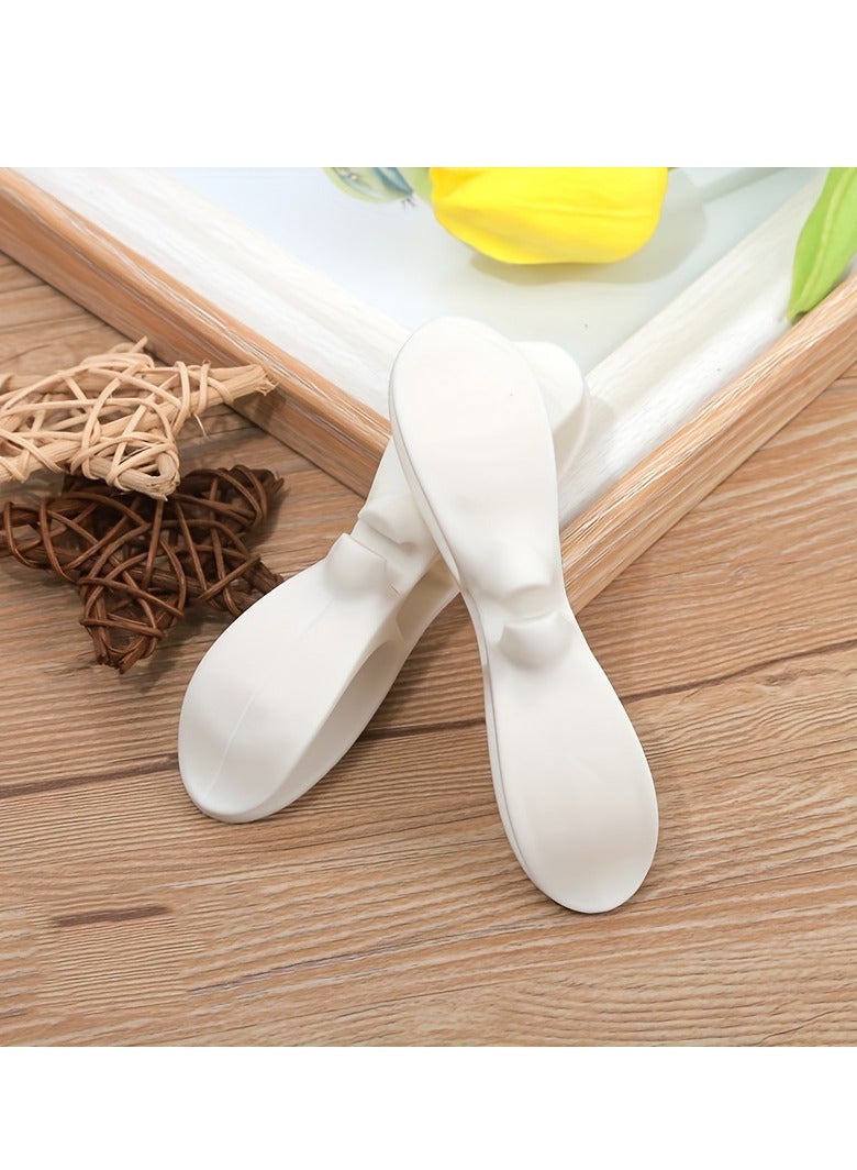 2pcs white bendable silicone harness stickers - no need to punch holes, suitable for organizing various harnesses, such as kitchen appliances, computers, data cables, plugs, etc. (After receiving the product, please stick the back adhesive correctly and let it stand for 12 hours before use to get better results)