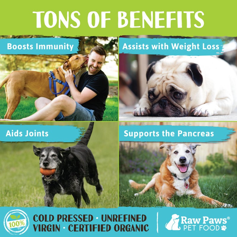 Raw Paws Organic Virgin Coconut Oil for Dogs & Cats, 16-oz - Supports Immune System, Digestion, Oral Health, Thyroid - All Natural Allergy Relief for Dogs - Hairball Relief - Image 3