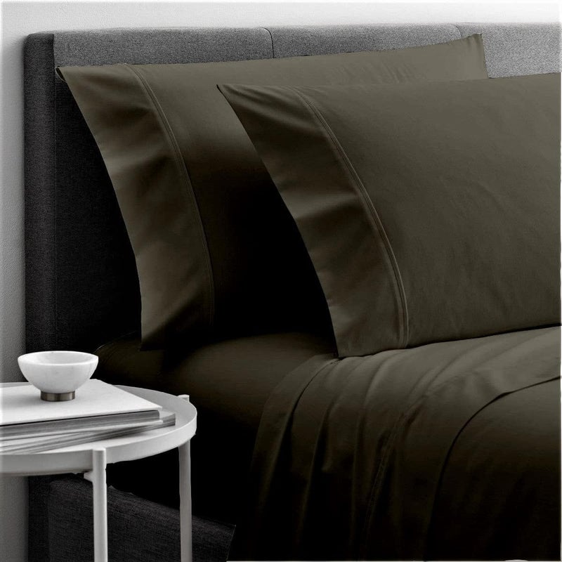 Cottingon 4 Piece Olympic Queen Sheets Soft Moisture Wicking Premium 100 Long Staple Egyptian Cotton Super Queen Mattress Bedsheet Set Fits Upto 15 Deep Pocket 66X80 Dark Grey