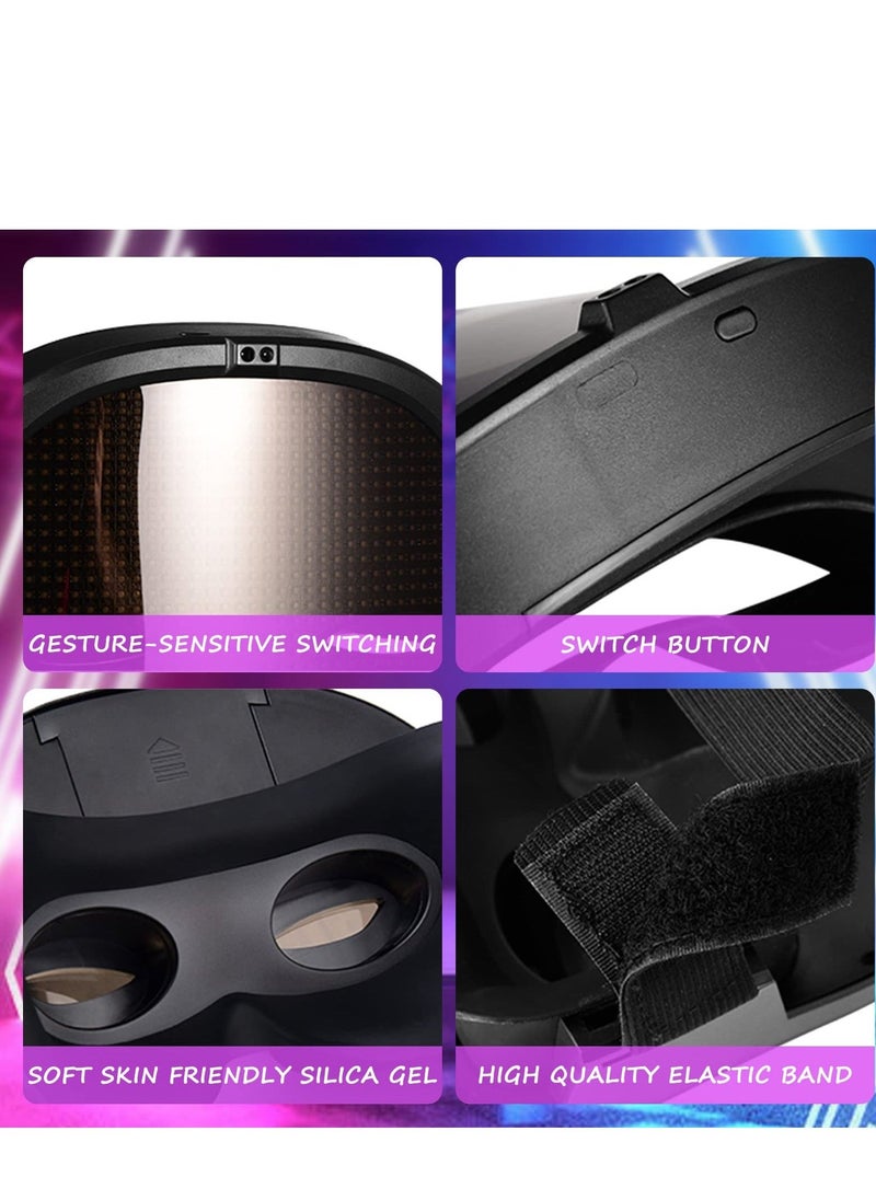 Led Mask, Light Up Mask with Gesture Sensing, Cool Digital LED Lighted Face Transforming Mask, Costume Cosplay Party Masquerade - Image 3