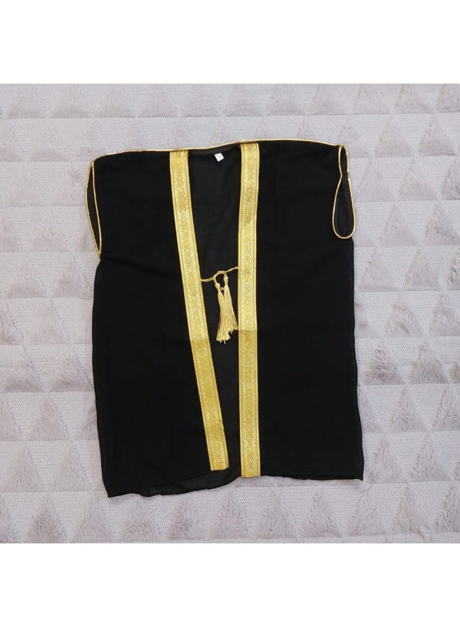 Traditional Arabic BISHT for kids 0-3 Month cultural formal wear for wedding party celebration EID - Image 3