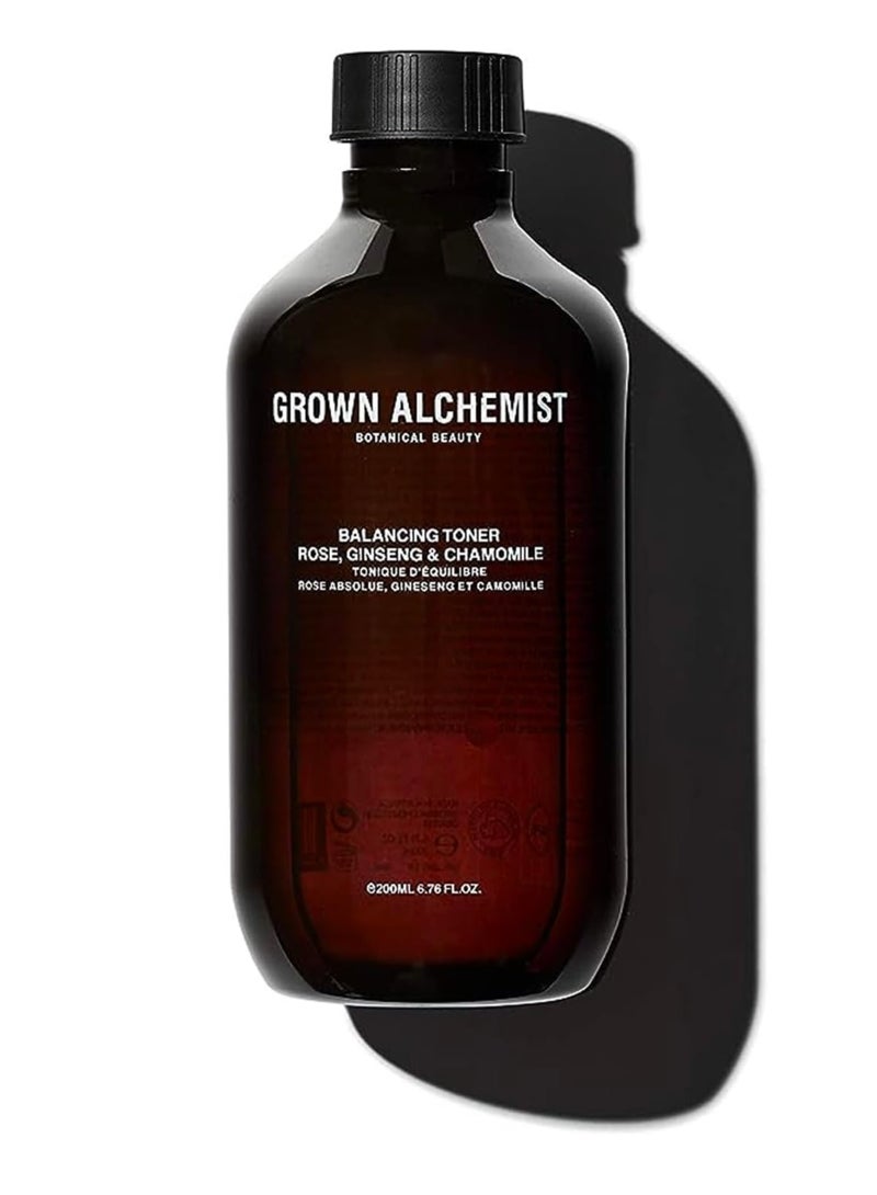 Grown Alchemist Balancing Facial Toner Rose Ginseng Chamomile Hydrating Toner For Face Brightening Skincare Toner Perfect for Dry Sensitive or Mature skin 200 ml - Image 1