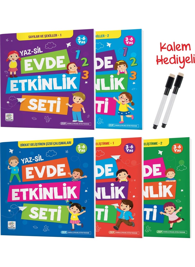 Yükselen Zeka Rising Intelligence 3-6 Years Old Home Activity Set Write-Erase Books  - Image 1