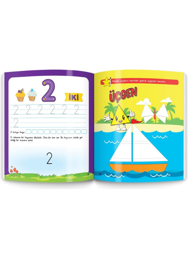 Yükselen Zeka Rising Intelligence 3-6 Years Old Home Activity Set Write-Erase Books  - Image 4