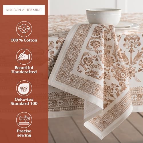 Maison d' Hermine Cloth Napkins Set of 4 100% Cotton for Thanksgiving Christmas Decorations Everyday Reusable Square Fall Napkins Cloth Washable Dinner Party (Allure, 20"x20") - Image 2