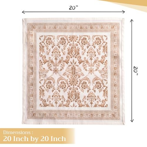 Maison d' Hermine Cloth Napkins Set of 4 100% Cotton for Thanksgiving Christmas Decorations Everyday Reusable Square Fall Napkins Cloth Washable Dinner Party (Allure, 20"x20") - Image 5