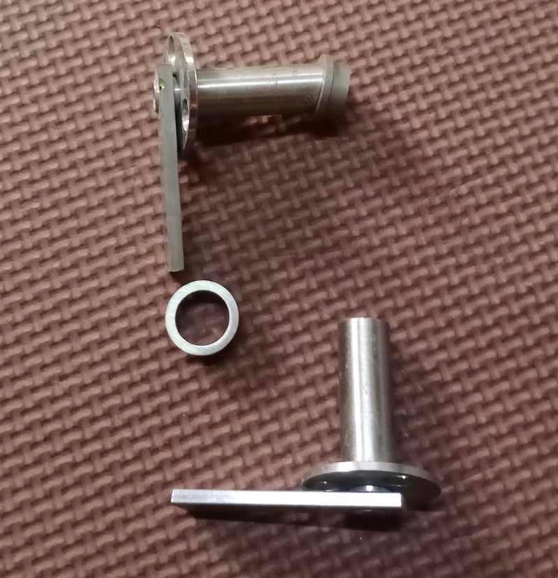 Round Mortise Door Lock Handle Parts 2 Pcs  - Image 3