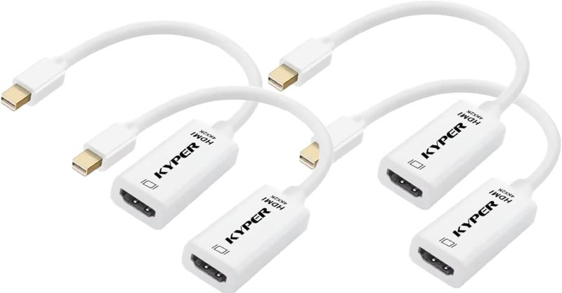 Kyper USKyper-2788 (4 Pack) 4K Mini DisplayPort to HDMI Adapter, 4K@30Hz Mini DP/Thunderbolt 2 to HDMI, Gold-Plated Compatible with Devices Like MacBook Air/Pro, iMac, Surface Pro, Dell XPS, ThinkPad - Image 1