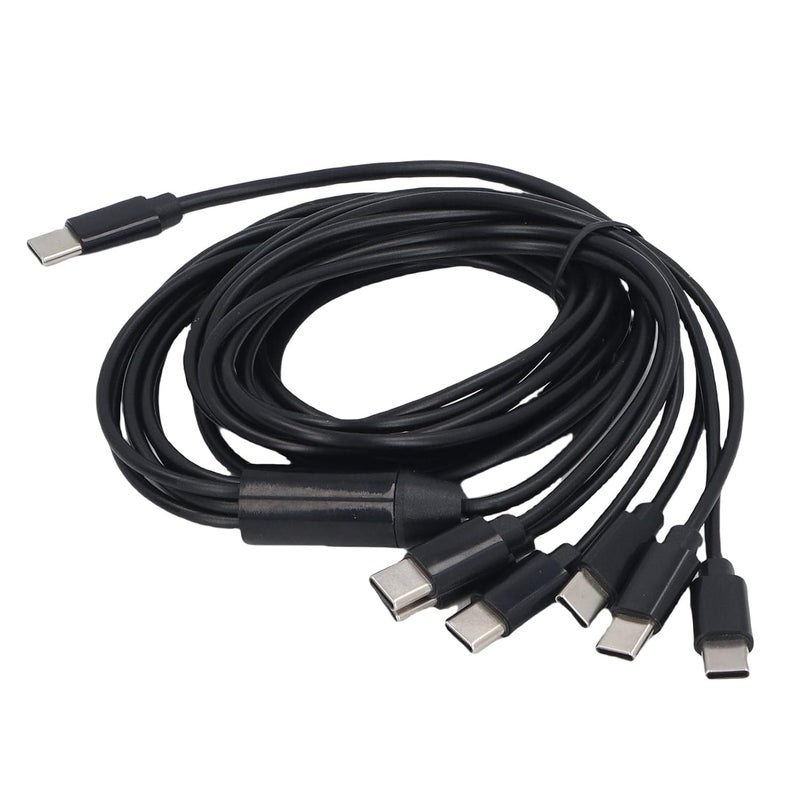 كابل Yunseity USB C إلى USB C، كابل متعدد الوظائف (6 في 1) مقاوم للتآكل، مناسب للأجهزة اللوحية - Image 1