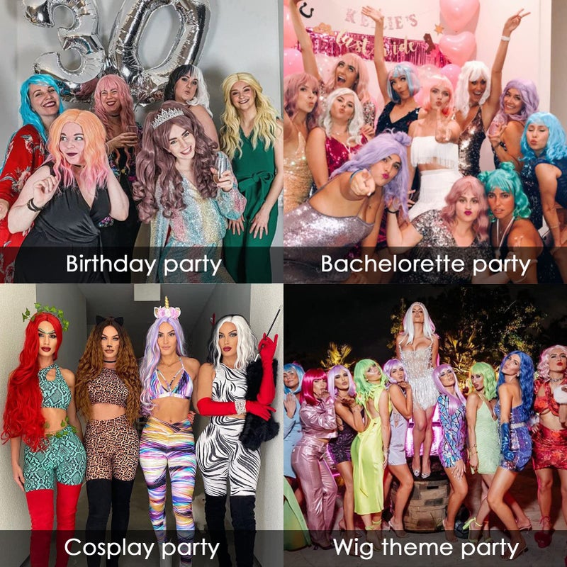 ENTRANCED STYLES Auburn Wigs for Women Long Straight Wig with Bangs Reddish Brown Wig Colored Cosplay Wig Heat Resistant Synthetic Copper Red Wig for Daily Party Use 22 Inch - Image 5