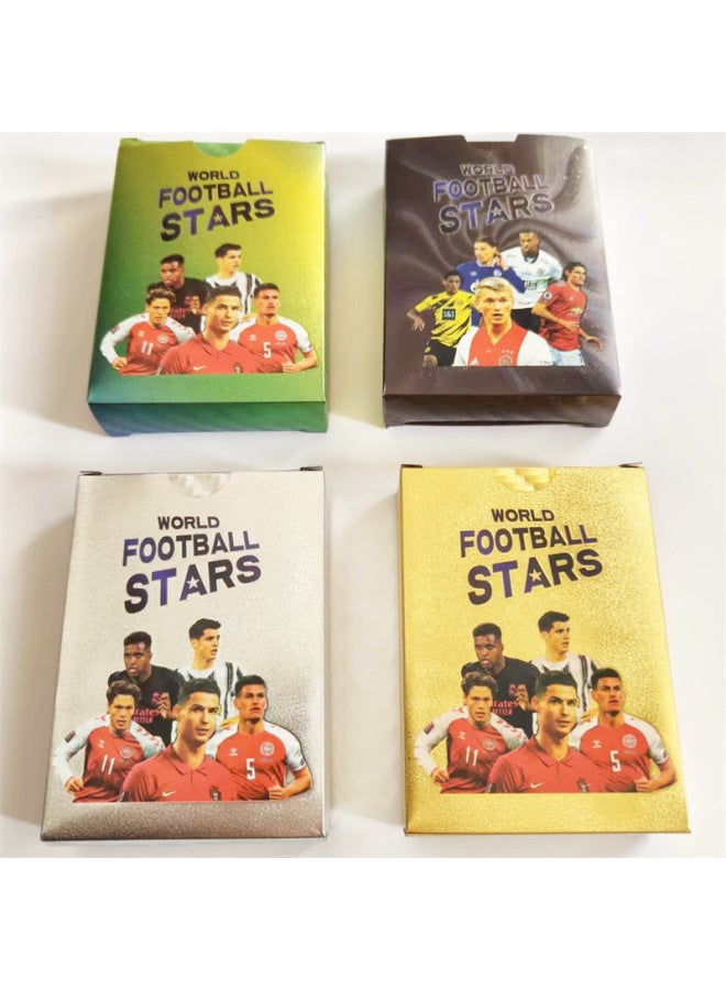 Star Card Gold Foil Card C Luo Massey World Cup Champions League Spanish Premier League Star Gold Card 55 Gold Foil PVC Cards-Color:55 Gold Ball Cards In A Box  - Image 2