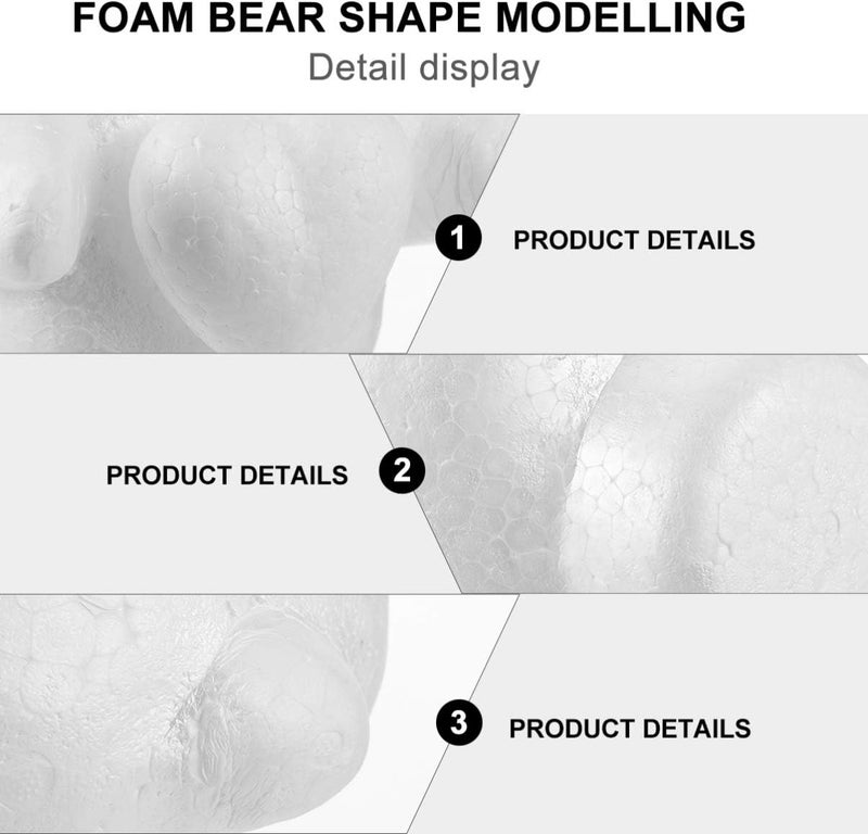 comfrt Foam Bear Shapes 35cm Polystyrene Modelling Foam Mould for Wedding Rose Bear Flower Arrangements Crafts - Image 2