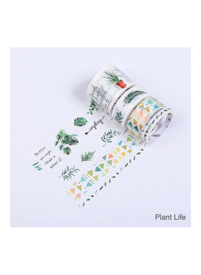 NIBEMINENT 4-Piece Washi Tape Roll Plant Life