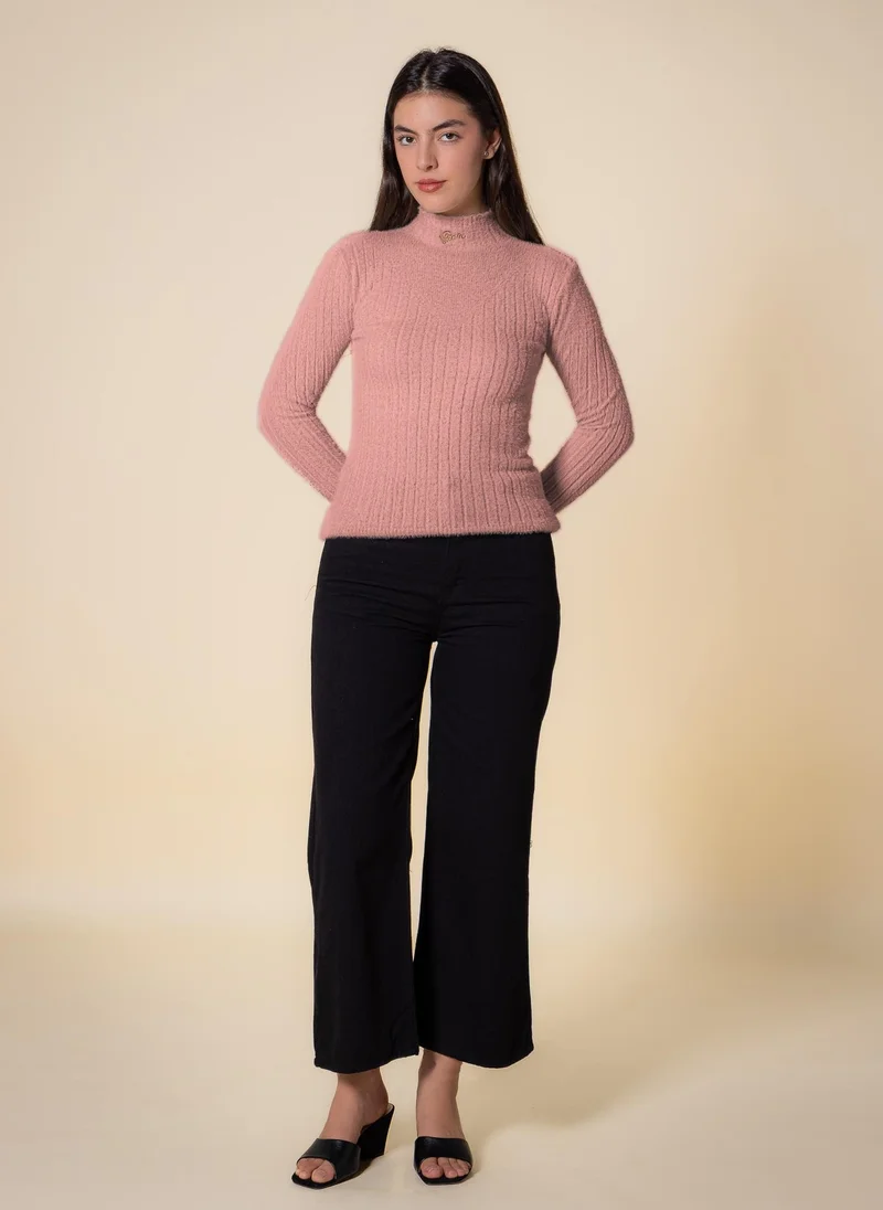 Shapes Pink DETAILED SOFT KNITTED TOP for Women | Best Price UAE