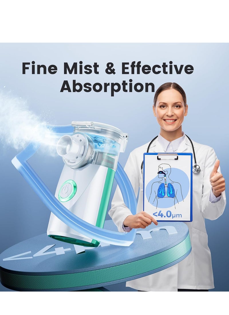 Generic - Nebulizer Machine for Adults and Kids, Portable and Handheld Mesh Nebulizer for Breathing Problems with 3 Masks, Ultrasonic Mesh Nebulizer - Image 1