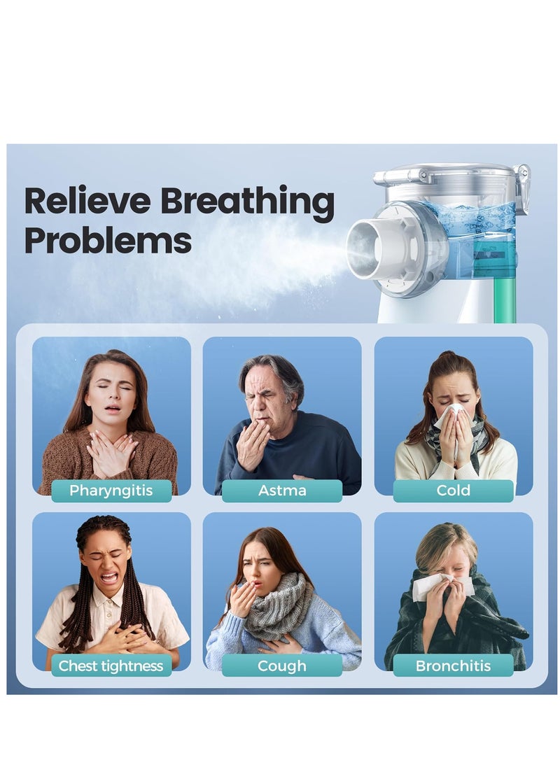 Generic - Nebulizer Machine for Adults and Kids, Portable and Handheld Mesh Nebulizer for Breathing Problems with 3 Masks, Ultrasonic Mesh Nebulizer - Image 1