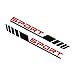 Hugwits 2 PCS Sport Letter Car Stickers 2283 x 508 Waterproof Auto Body Stripe Decals Personalized ScratchResistant Modified Decoration Sticker Universal for Most Cars Black Red - Image 2