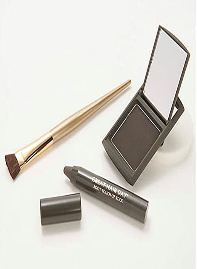 Joan Rivers Beauty Joan Rivers Great Hair Day Root Touch Up Powder and Hair Color Stick - Root Cover Up Hair Powder and Root Touch Up Stick for Thicker, Fuller Looking Hair (Brunette) - Image 1