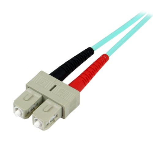 StarTech.com 2m (6ft) LC/UPC to SC/UPC OM3 Multimode Fiber Optic Cable, Full Duplex 50/125, 100G, LSZH Fiber Jumper Cord - Image 2