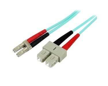 StarTech.com 2m (6ft) LC/UPC to SC/UPC OM3 Multimode Fiber Optic Cable, Full Duplex 50/125, 100G, LSZH Fiber Jumper Cord - Image 4