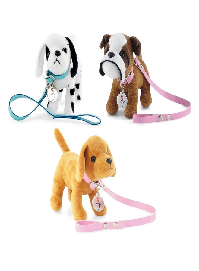 Emily Rose 18-inch Doll Pets Toy Puppy Dog Bundle for Kids - Set of 3 Stuffed Toy Dogs Leashes Collars & Metal Tag Accessories - Little Girl Boy Playset for Ages 3+ | Reinforced Stitching | USA Brand - Image 1