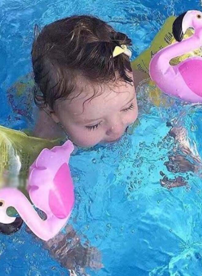 نيبمينينت زوج عوامات ذراع لحوض السباحة قابلة للنفخ على شكل طائر الفلامنجو - Image 2