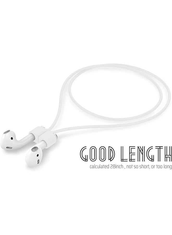 erorex - 2+2 Upgraded Magnetic Anti Lost Straps For Airpods 3Rd 2Nd Generation Pro 1 2 Pcs With Soft Ear Hooks 2 Pcs Neck Rope Cord & Ear Hooks Not Original Black + White - Image 1