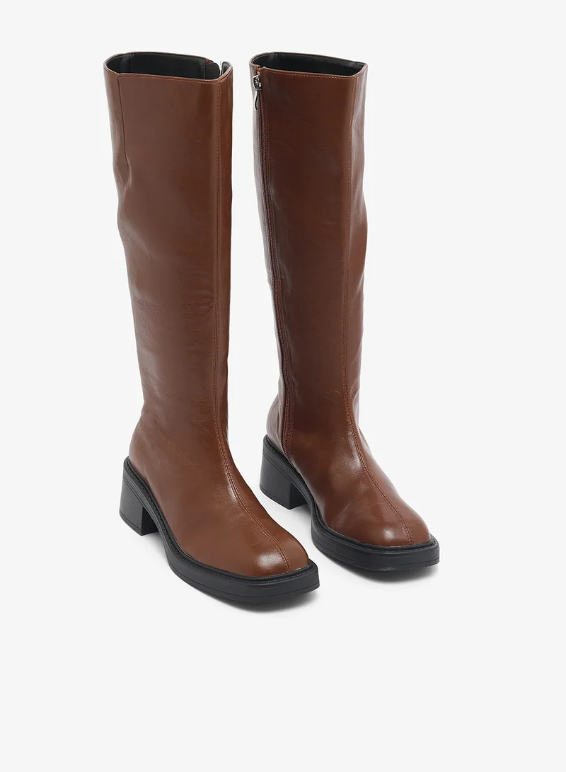 ريد جزمات كاجوال بطول الركبة