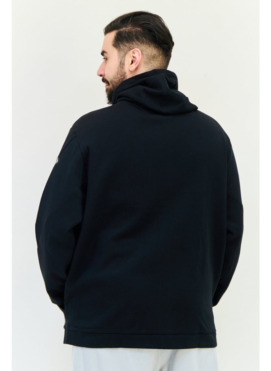 Reebok Men Sportwear Fit Long Sleeves Outdoor Hoodie, Black  - Image 3