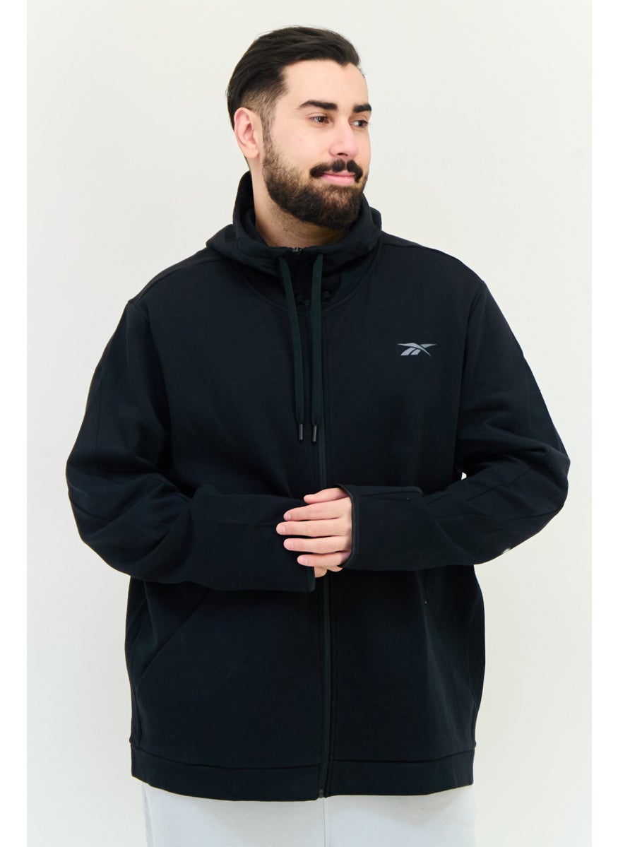 Reebok Men Sportwear Fit Long Sleeves Outdoor Hoodie, Black  - Image 1