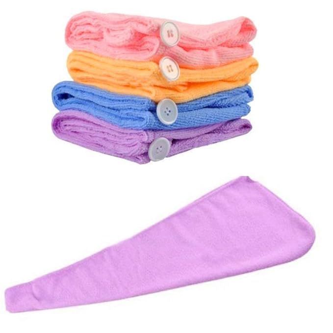 Cookety Cookety Microfiber Magic Quick Dry Bath Hair Towel Drying Turban Wrap Cap Spa Bathing Hat Pack of 1 - Image 2