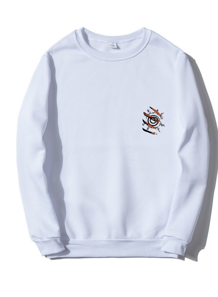 KUYING Naruto Card Retro Round Neck Hoodie  - Image 2