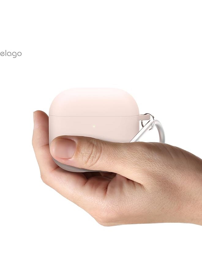 Elago - Liquid Hybrid Hang Compatible With Airpods 4 Case Cover 2024 With Carabiner Pink - Image 1