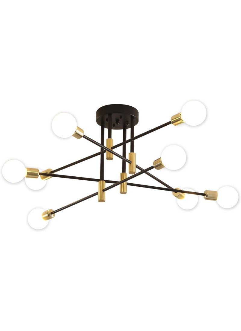 ERENYEA Sputnik Chandelier 8 Lights Ceiling Light Fixtures Black Lights For Living Room, Kitchen, Bedroom, Dining Room  - Image 4