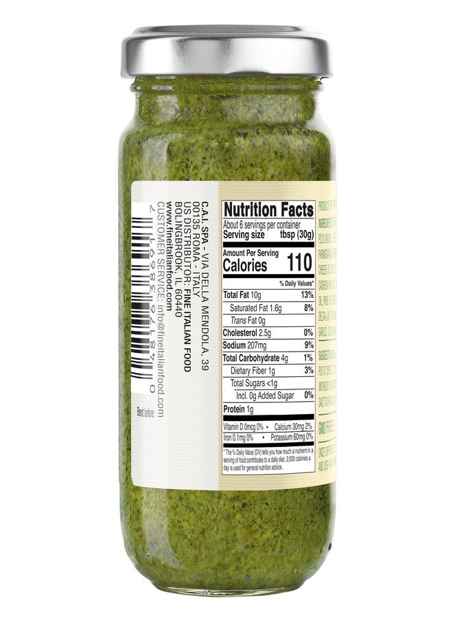 MANTOVA Compagnia Sanremo Basil Pesto with Cheese, 6.7 oz, (Pack of 1) - Authentic Italian Pesto Sauce - Rich, Savory Flavor with Fresh Basil, Grated Cheese & Extra Virgin Olive Oil - Perfect for Pasta, Sandwiches, Dips & Marinades - Image 3