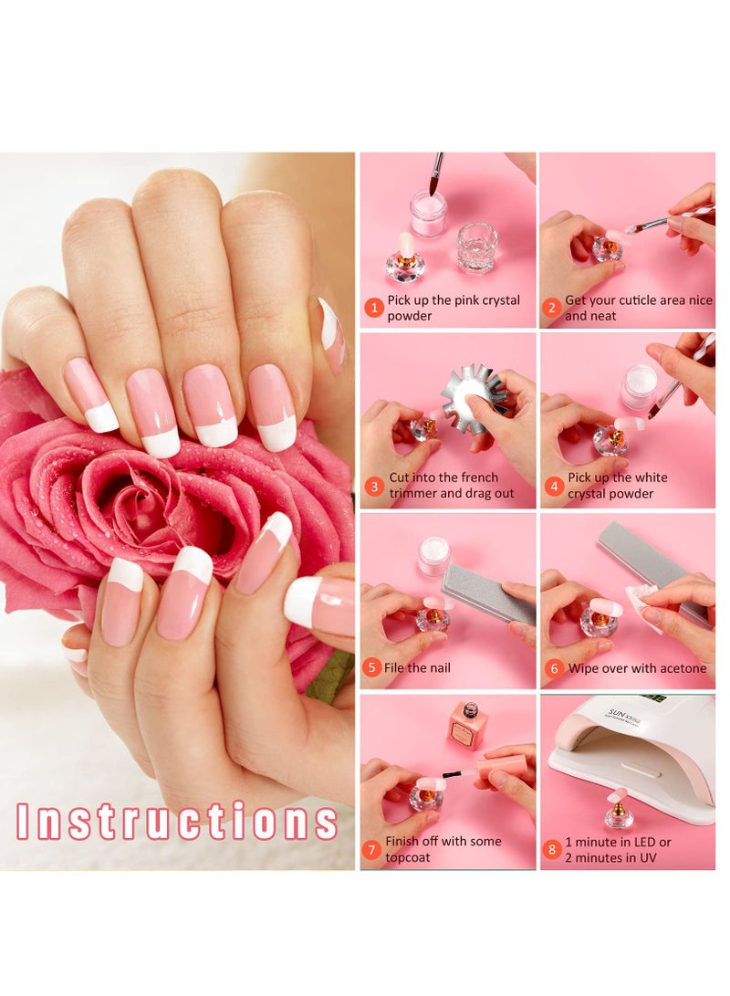 Excefore 12 Pieces French Nail Trimmer, Stainless Steel French Tip Cutters, Smile Line Cutter Edge Manicure DIY Plate Module with 2 Handles French Tip Cutting Knife and 5 Spare Blade for Acrylic Nail - Image 2