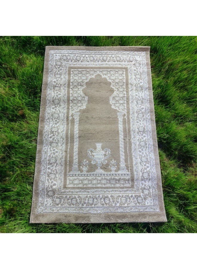 سجادة صلاة تركية ناعمة ومريحة بتصميم إسلامي، 80 × 120 سم - Image 2
