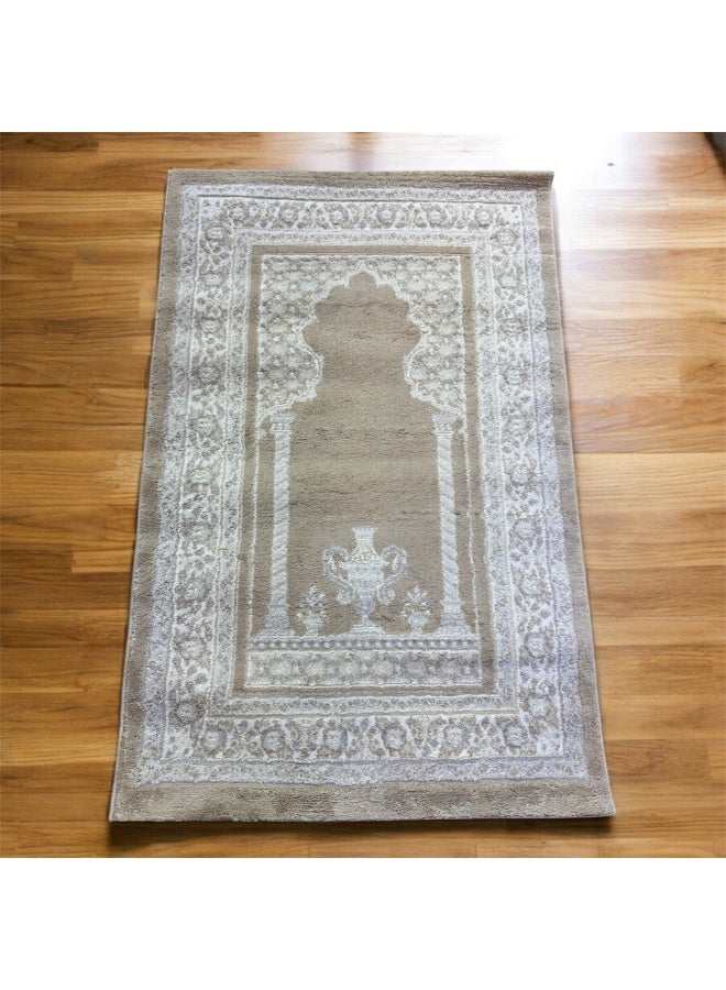 سجادة صلاة تركية ناعمة ومريحة بتصميم إسلامي، 80 × 120 سم - Image 3