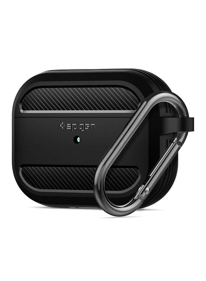 Loquat Rugged Armor Case Cover For Apple AirPods Pro Matte Black - Image 1