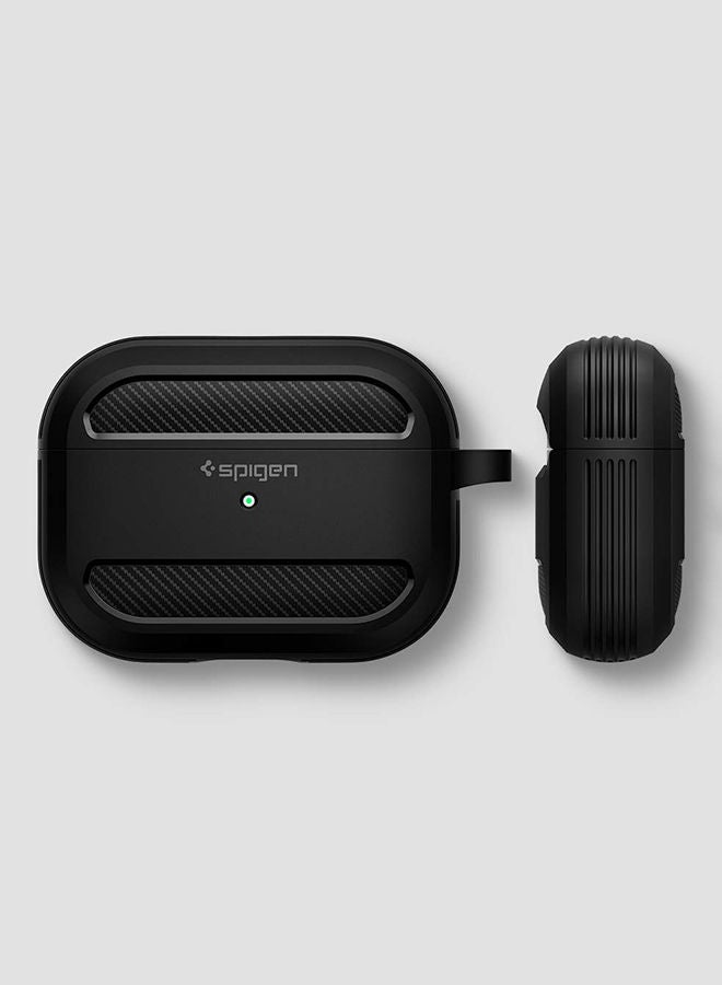 Loquat Rugged Armor Case Cover For Apple AirPods Pro Matte Black - Image 2