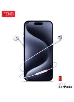 FEND Fend F75 USB C Earpods With High Quality Audio Output Inline Remote and Microphone Compatible With Apple iPhone 16 16 Plus 16 Pro 16 Pro Max  - Image 5