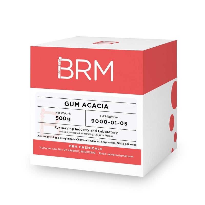BRM CHEMICALS BRM Chemicals Gum Acacia 500 Grams For Shampoo Soap Making Cleansers Creams Make Up Cosmetic Making DIY Personal Care For Face Hair Skin Body - Image 1