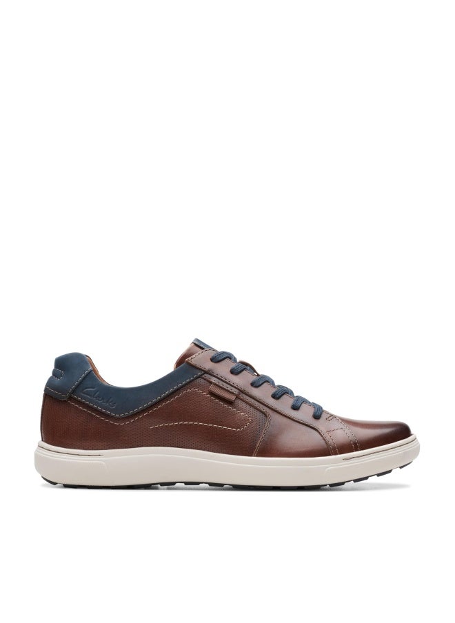 Clarks Men's Mapstone Lace Sneaker Mahogany Leather 9.5 Medium - Image 1