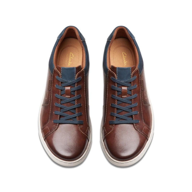Clarks Men's Mapstone Lace Sneaker Mahogany Leather 9.5 Medium - Image 2