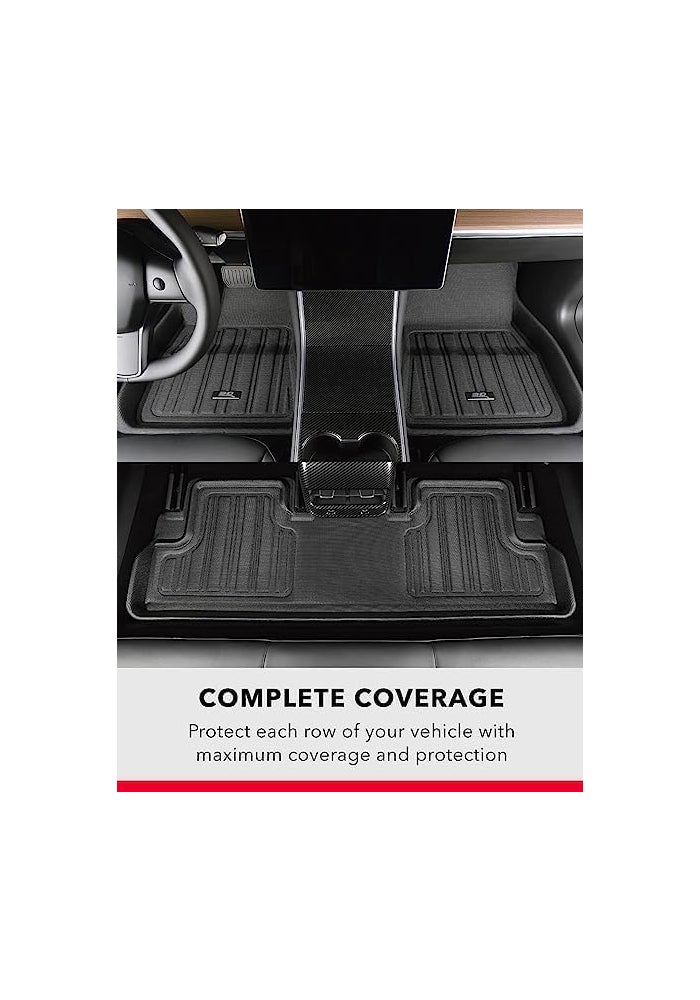 3D MAXpider Custom Fit Elitect Floor Mat Set for Tesla Model 3 (2020-2023) - Black - Image 3