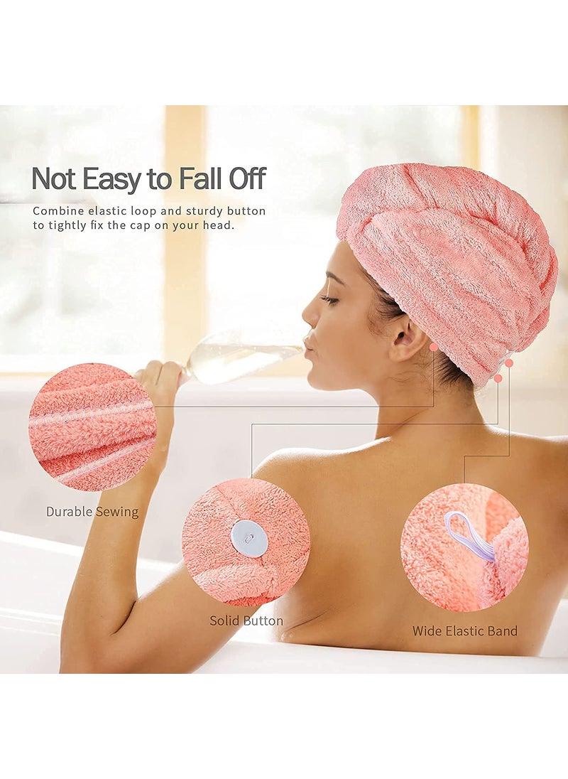 SFFIZEEX SFFIZEEX Microfiber Hair Towel Wrap Absorbent Towel HairDrying Bathrobe Magic Hair Warp Towel Super QuickDryingl Hair Dry Cap Salon Towel Multicolor Set of 1 400 Gsm  - Image 2