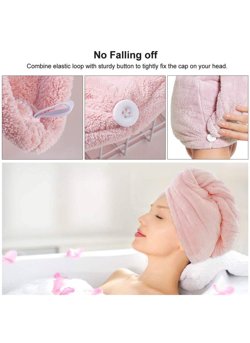 SFFIZEEX SFFIZEEX Microfiber Hair Towel Wrap Absorbent Towel HairDrying Bathrobe Magic Hair Warp Towel Super QuickDryingl Hair Dry Cap Salon Towel Multicolor Set of 1 400 Gsm  - Image 4