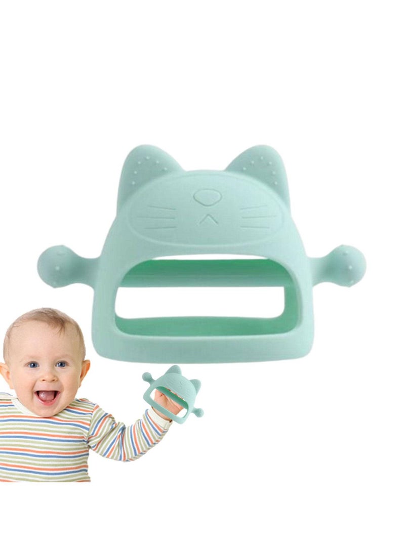 Baby Teething Toy Innovative Cat Shape Teether Baby Must Have to Exercise Baby Chewing Function and Grasping Ability - Image 1