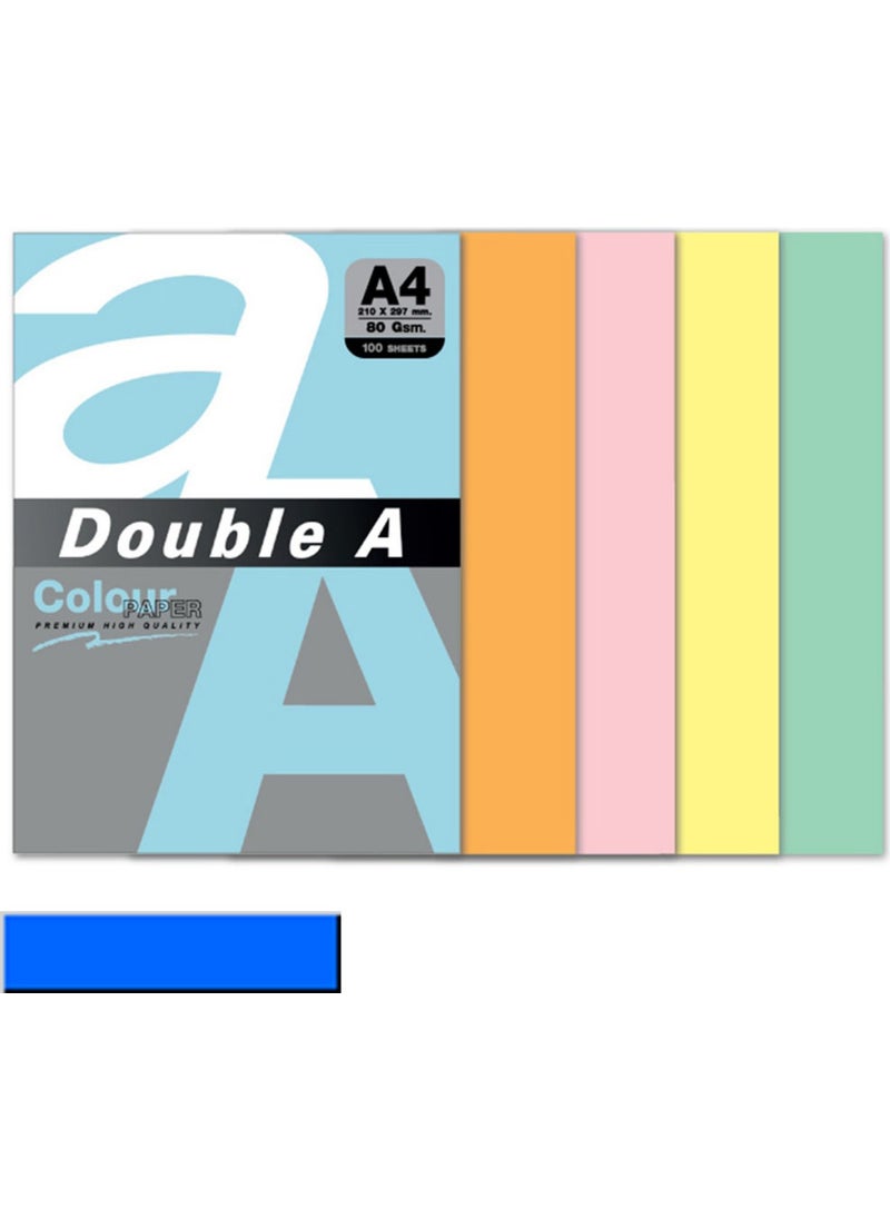 ELBA Double A Color Paper 100 Pack A4 80 gr Dark Blue  - Image 1